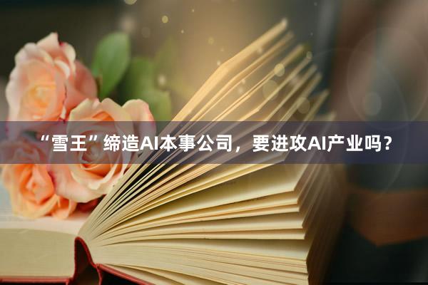 “雪王”缔造AI本事公司，要进攻AI产业吗？