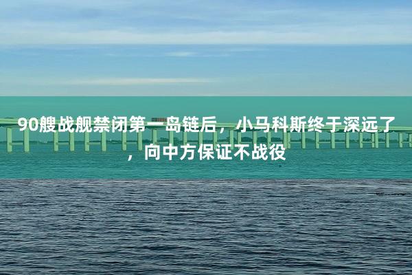 90艘战舰禁闭第一岛链后，小马科斯终于深远了，向中方保证不战役