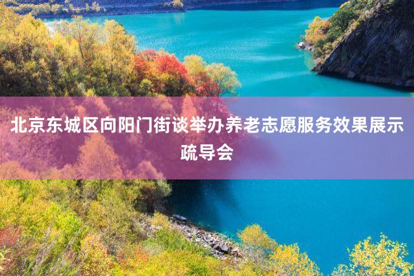 北京东城区向阳门街谈举办养老志愿服务效果展示疏导会